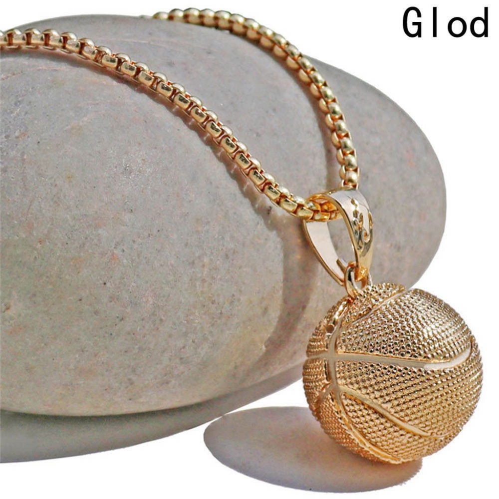 3D Basketball Gold Color Pendant Chain - New - Picture 2 of 5